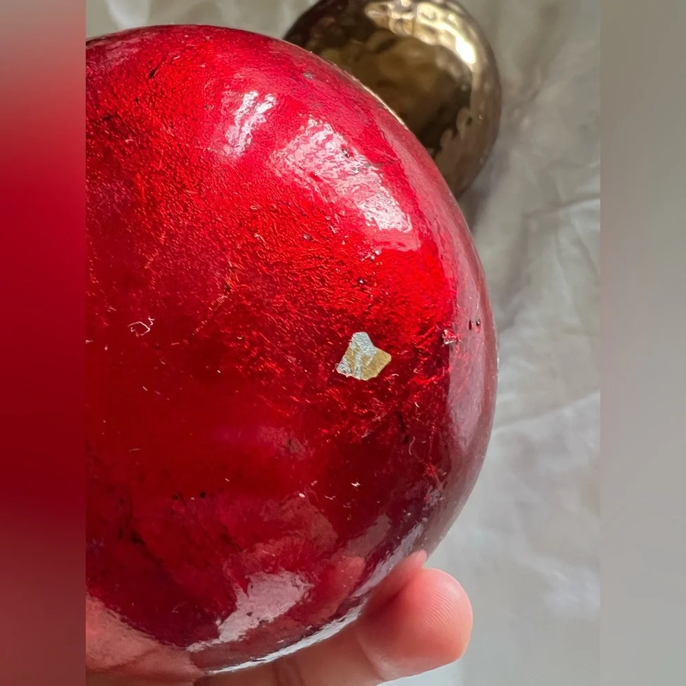 Pier 1 Red and Gold Sphere Set